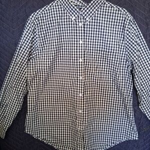 Men's Black and White Checkered Shirt